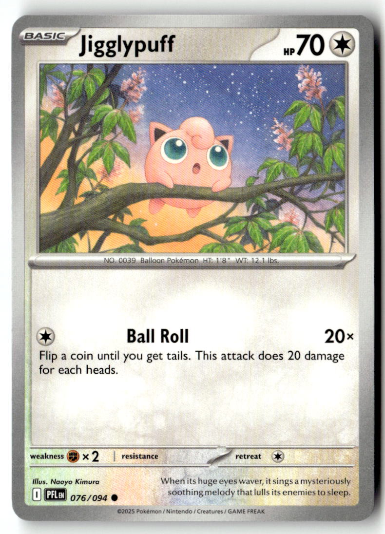 Front of Jigglypuff 076/094 from Phantasmal Flames