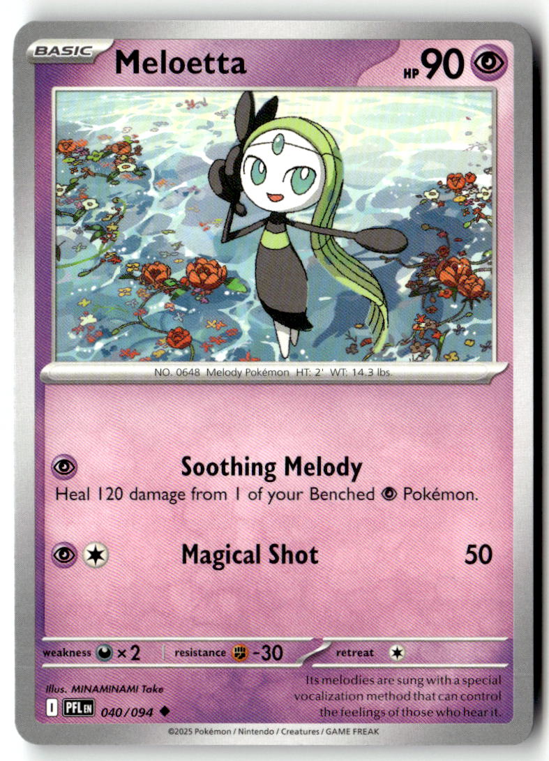 Front of Meloetta 040/094 from Phantasmal Flames