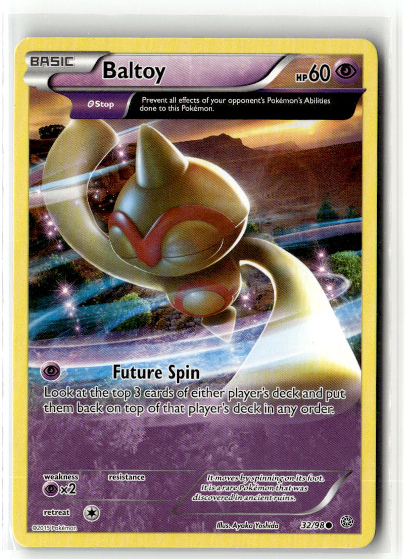Front of Baltoy (32) 32/98 from XY - Ancient Origins