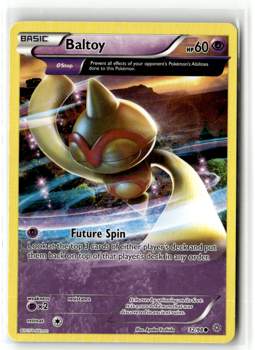 Front of Baltoy (32) 32/98 from XY - Ancient Origins