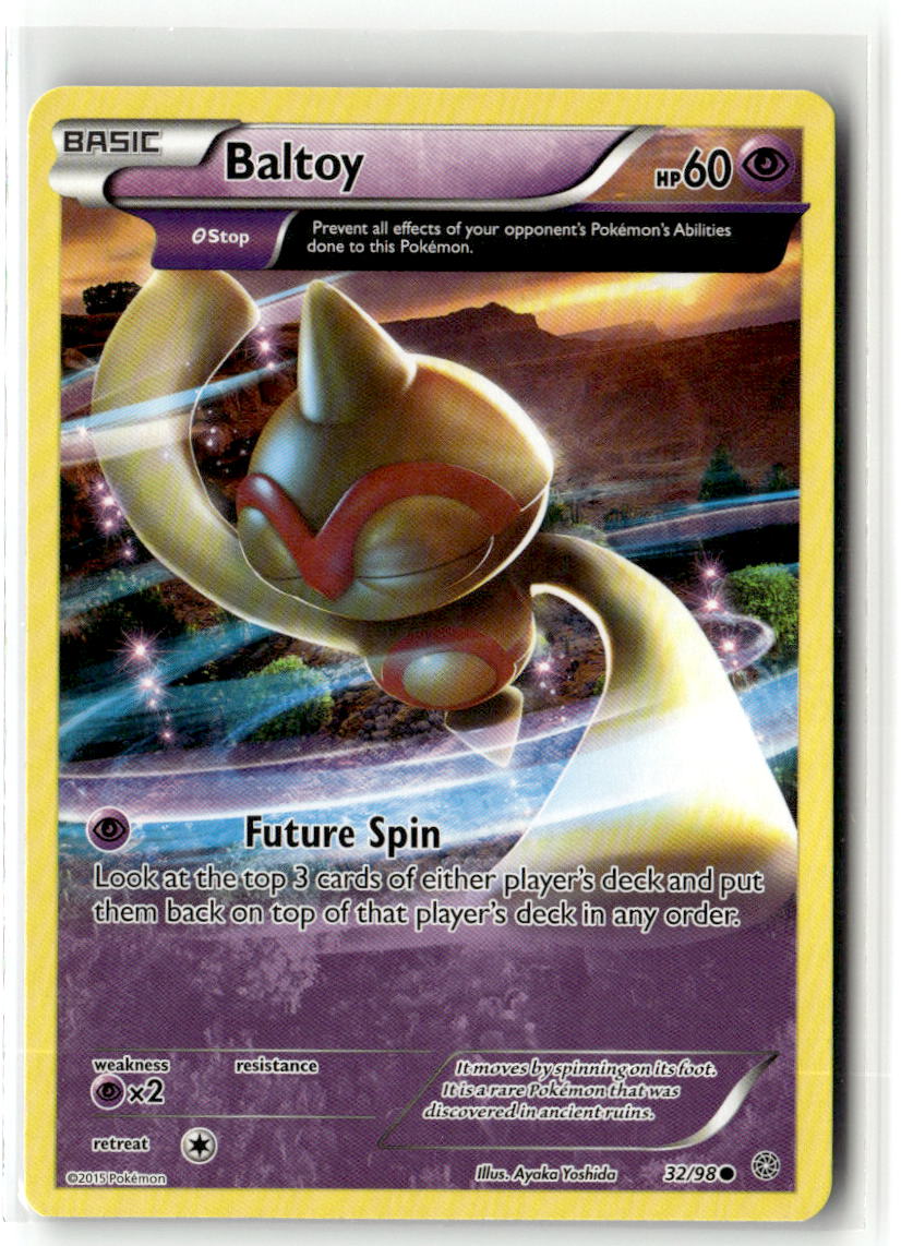 Front of Baltoy (32) 32/98 from XY - Ancient Origins