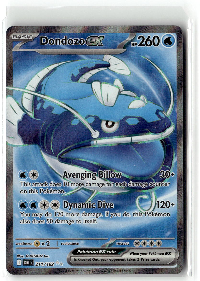 Front of Dondozo ex 211/182 from Destined Rivals