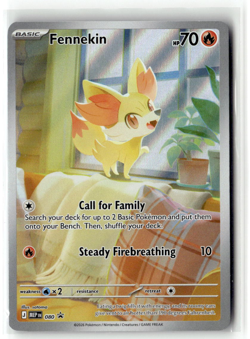 Front of Fennekin 080 from Mega Evolution Promo