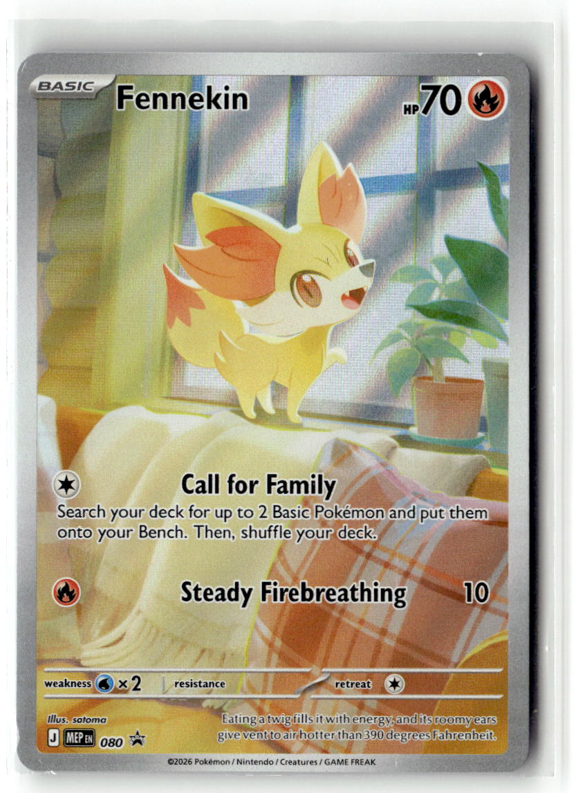 Front of Fennekin 080 from Mega Evolution Promo