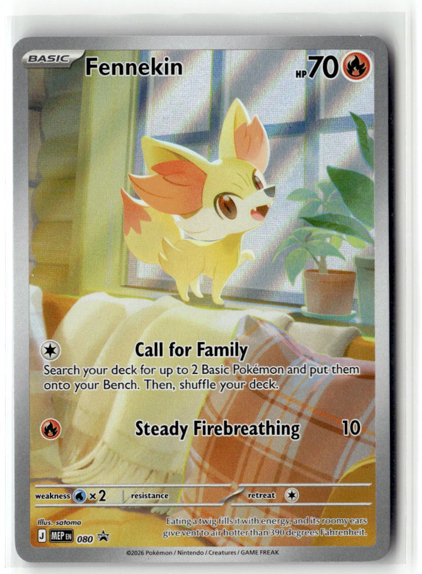 Front of Fennekin 080 from Mega Evolution Promo