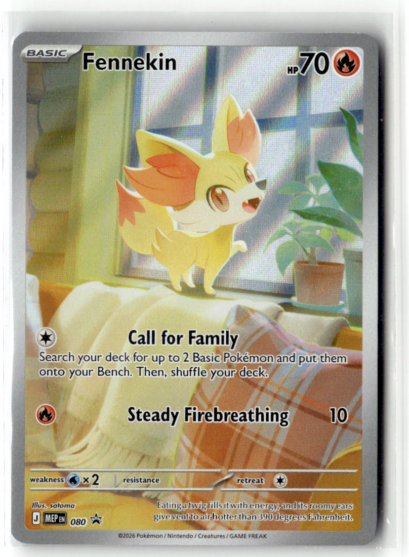Front of Fennekin 080 from Mega Evolution Promo