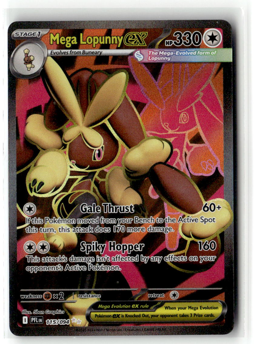 Front of Mega Lopunny ex 115/094 from Phantasmal Flames