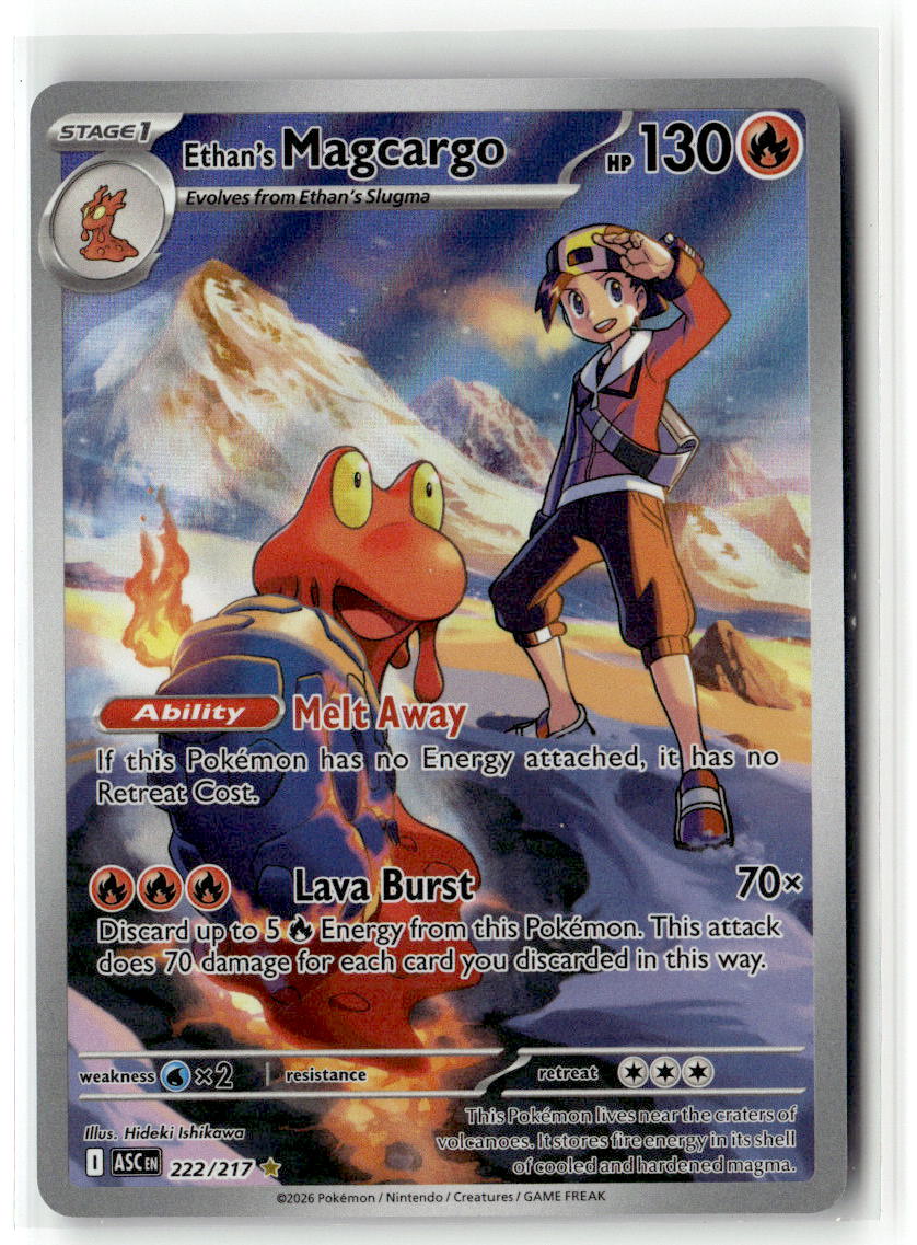 Front of Ethan's Magcargo 222/217 from Ascended Heroes