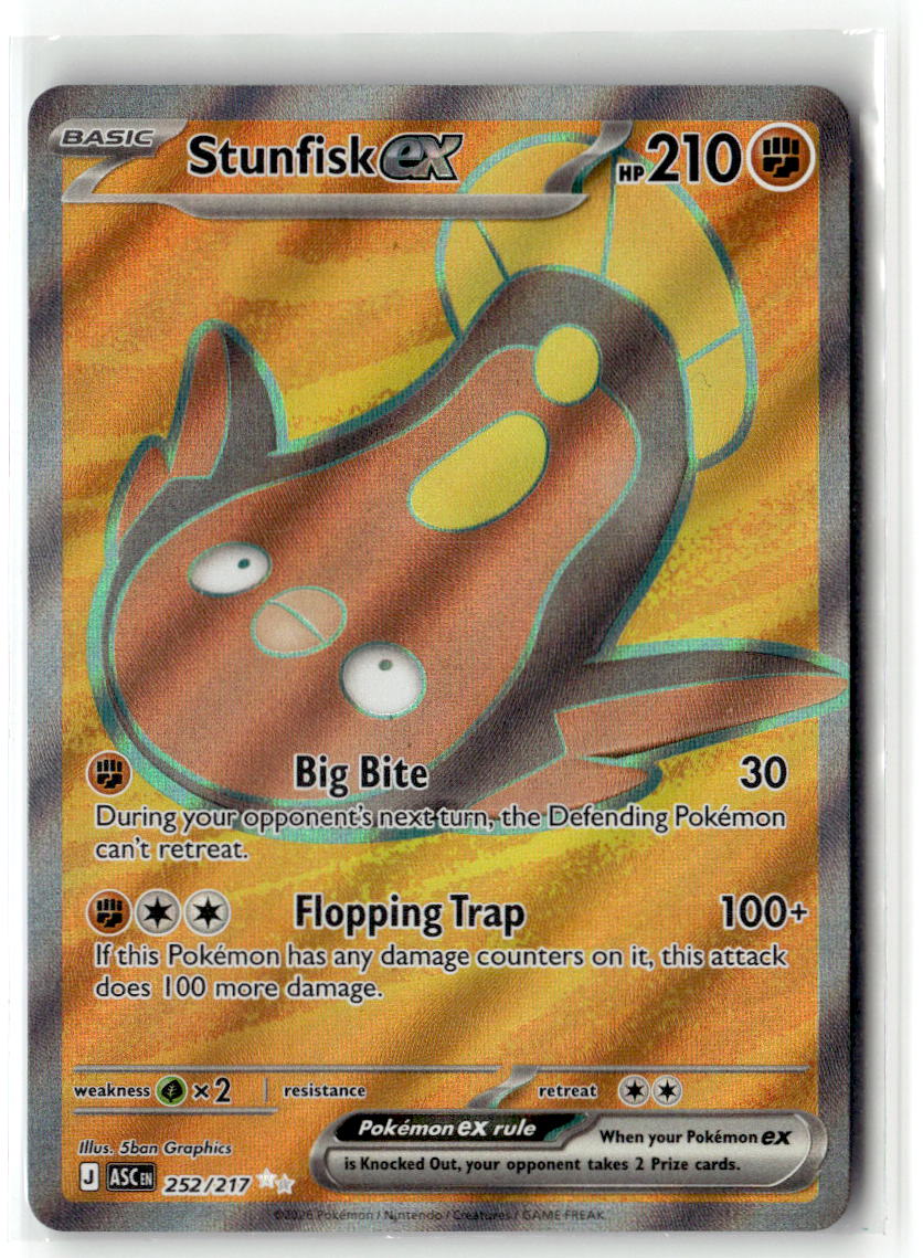 Front of Stunfisk ex 252/217 from Ascended Heroes