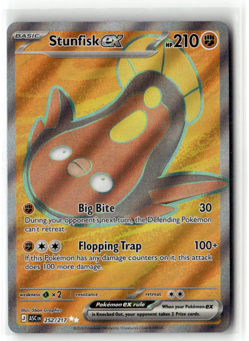 Front of Stunfisk ex 252/217 from Ascended Heroes