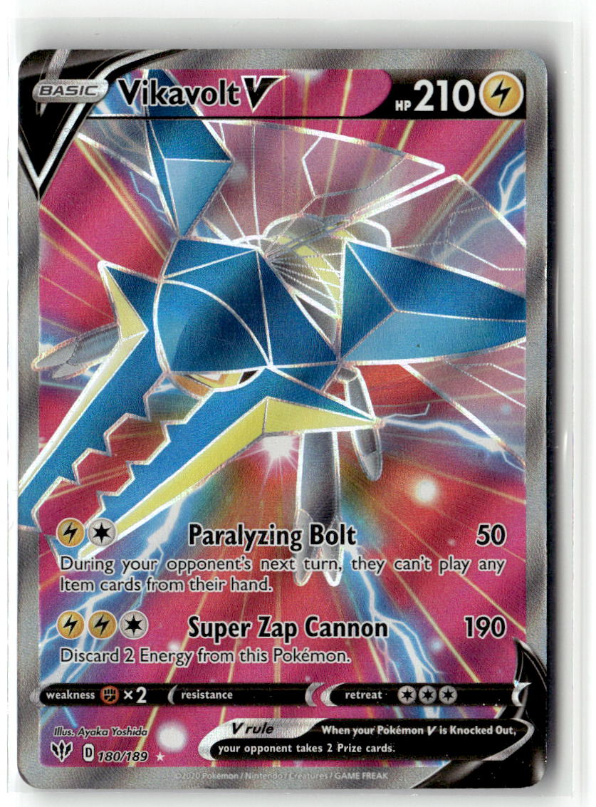 Front of Vikavolt V (Full Art) 180/189 from Darkness Ablaze