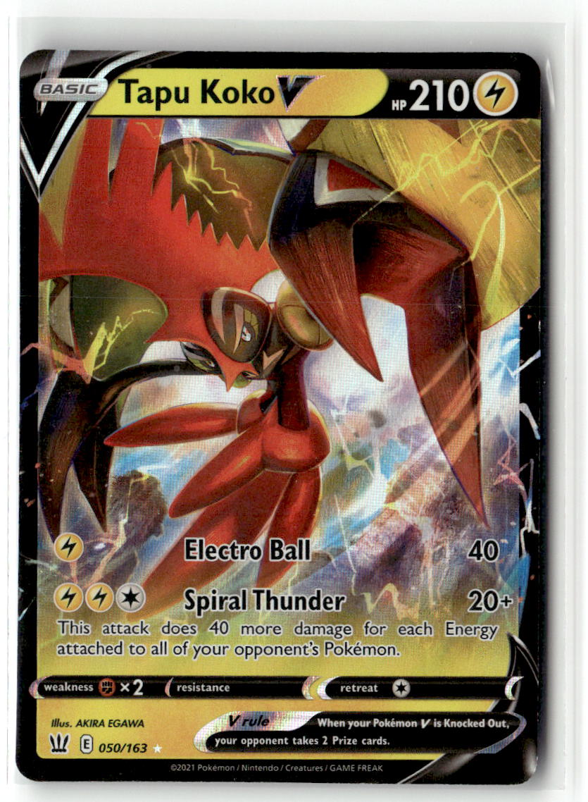Front of Tapu Koko V 050/163 from Battle Styles