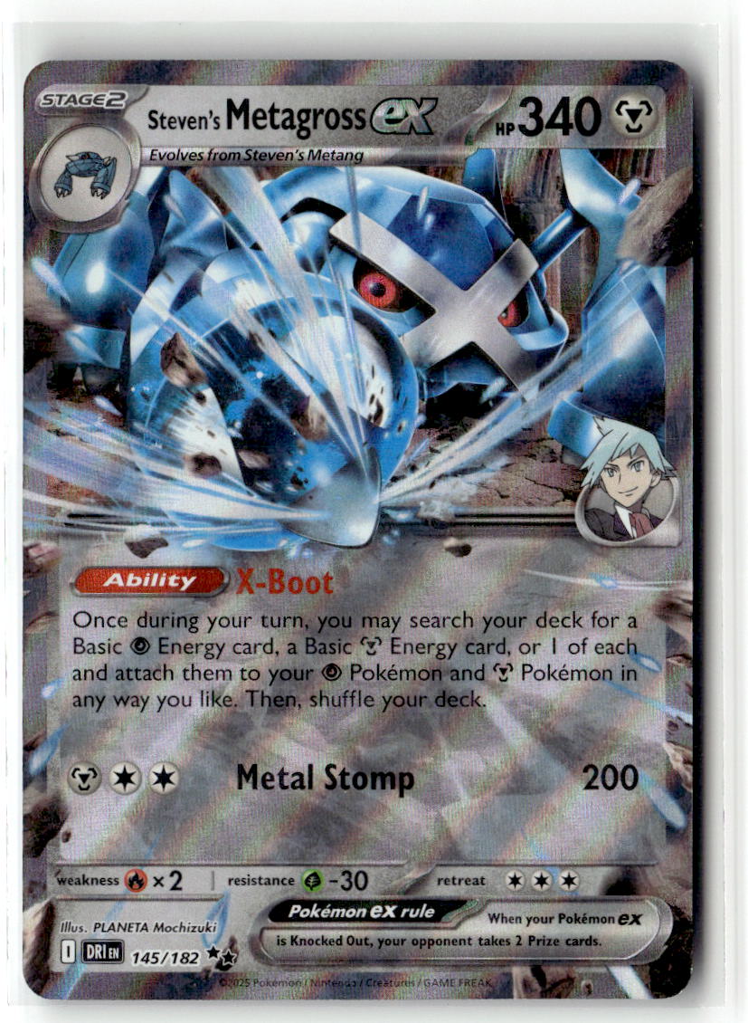 Front of Steven's Metagross ex 145/182 from Destined Rivals