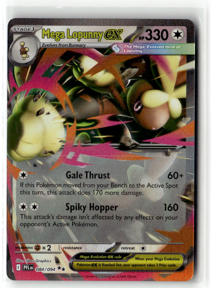 Front of Mega Lopunny ex 084/094 from Phantasmal Flames
