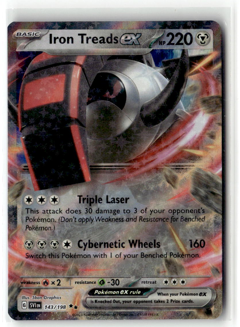 Front of Iron Treads ex 143/198 from Scarlet & Violet Base Set