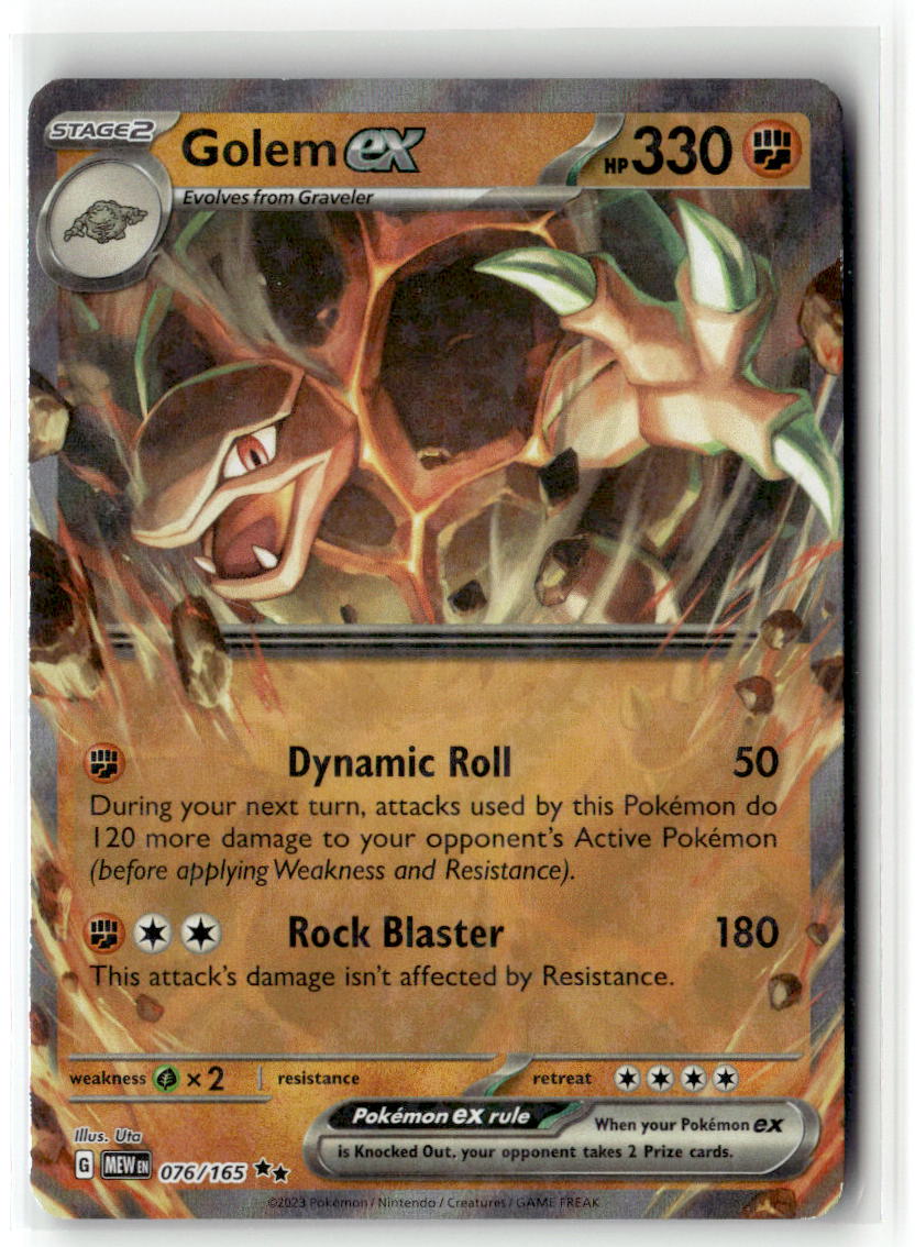 Front of Golem ex 076/165 from Scarlet & Violet 151