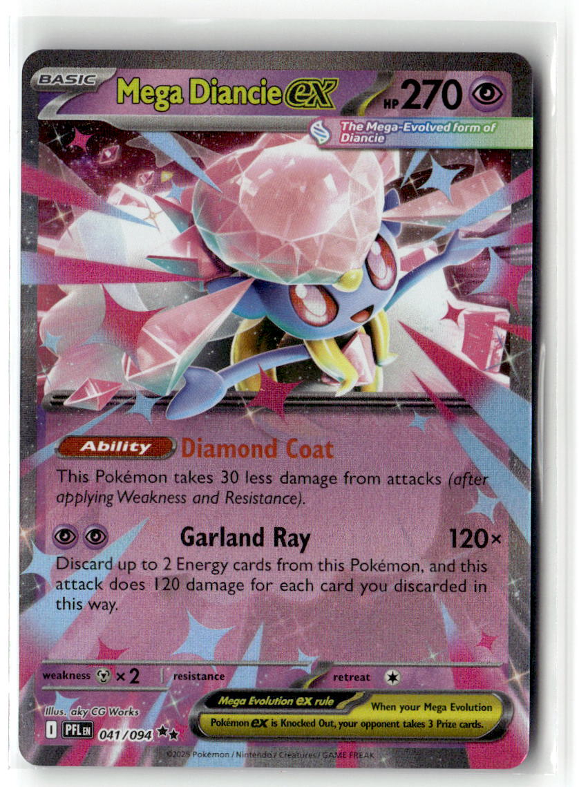 Front of Mega Diancie ex 041/094 from Phantasmal Flames
