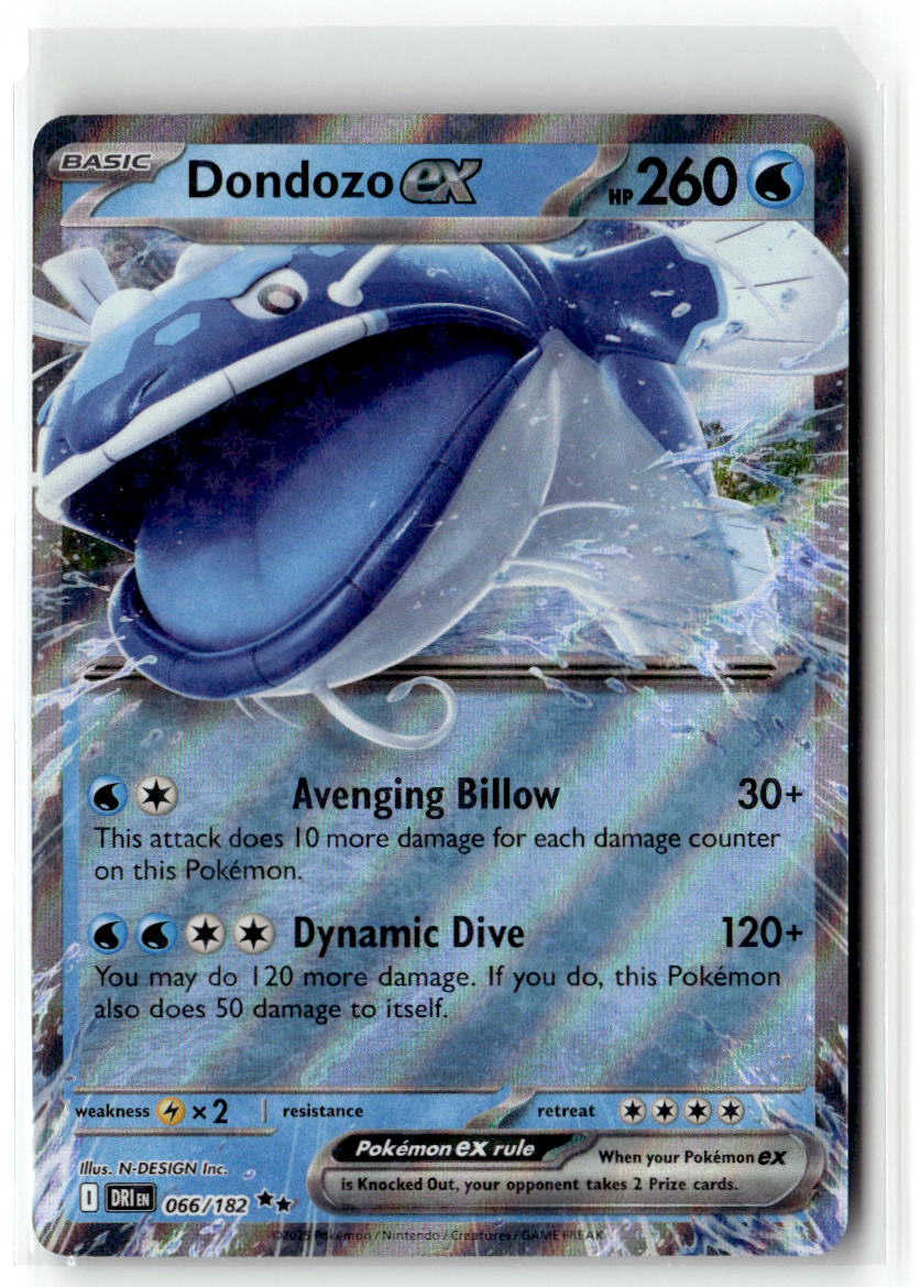 Front of Dondozo ex 066/182 from Destined Rivals