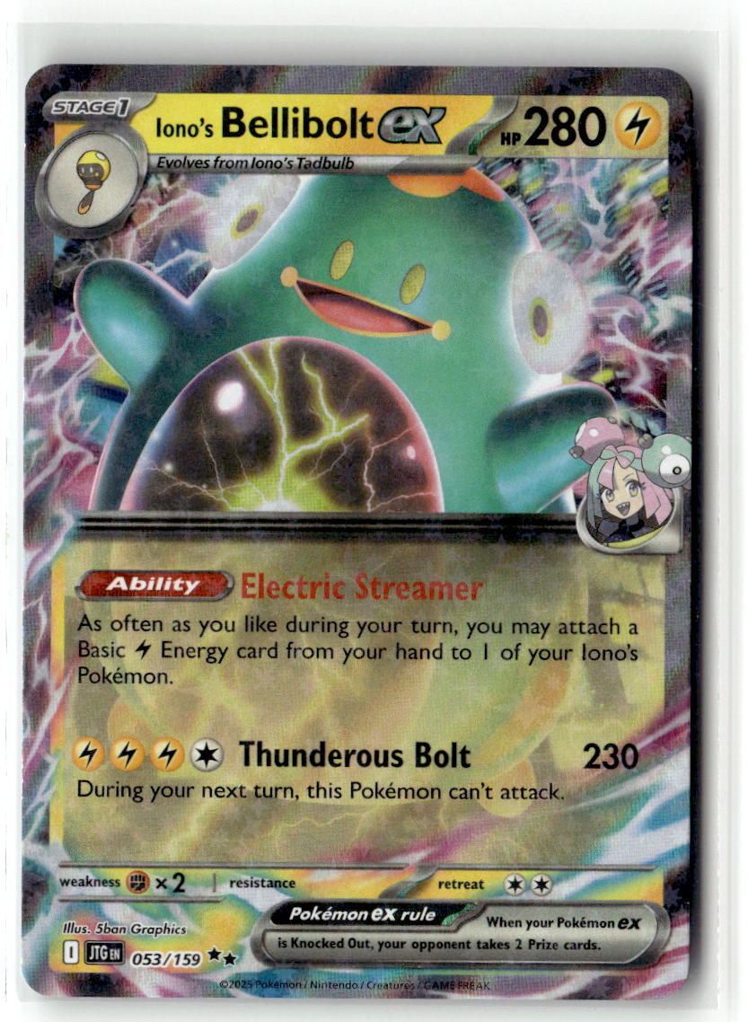 Front of Iono's Bellibolt ex 053/159 from Journey Together