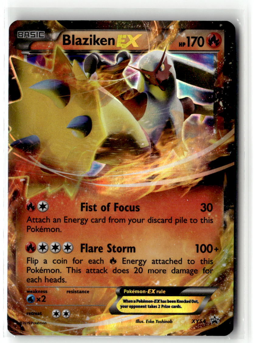 Front of Blaziken EX XY54 from XY Promos