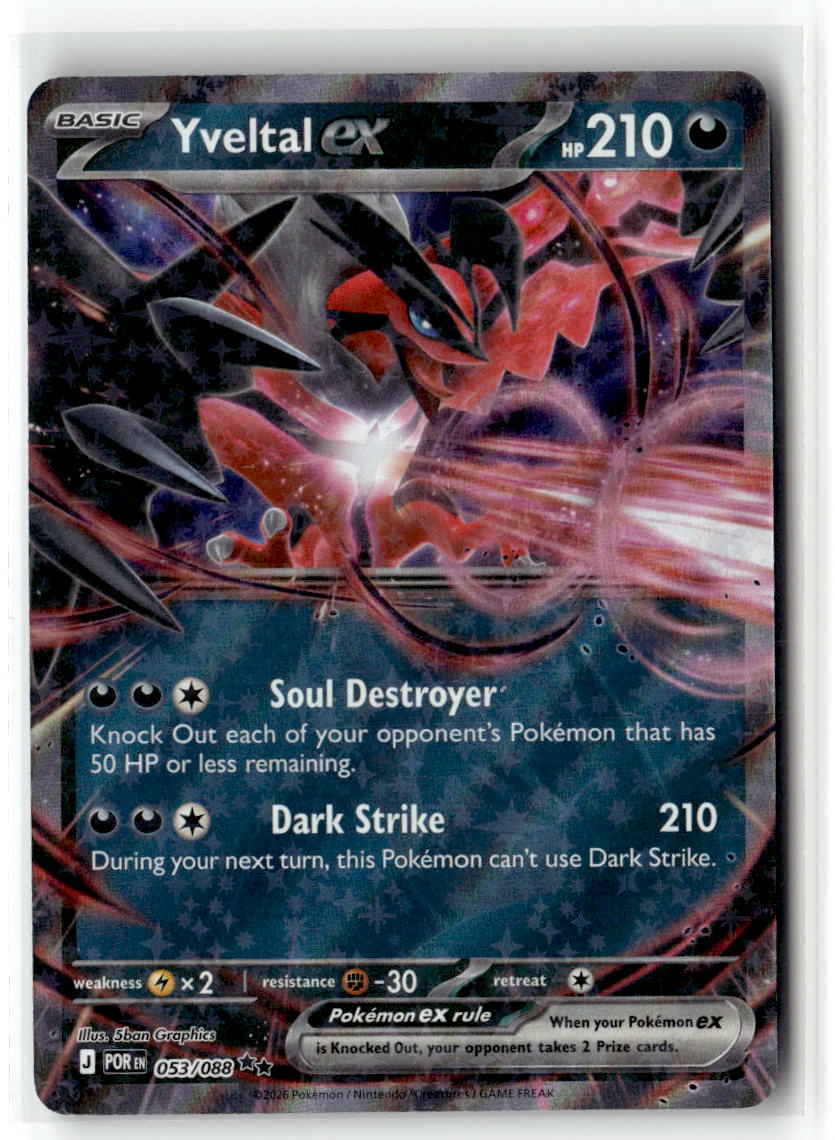 Front of Yveltal ex 053/088 from Perfect Order