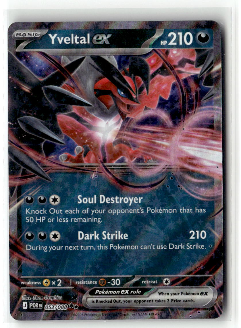 Front of Yveltal ex 053/088 from Perfect Order