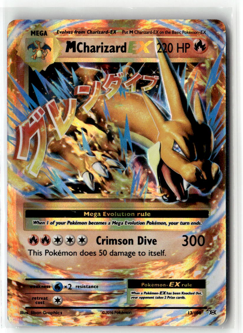 Front of M Charizard EX 13/108 from XY - Evolutions