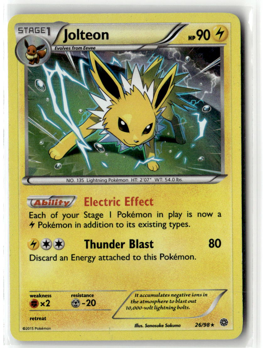 Front of Jolteon 26/98 from XY - Ancient Origins