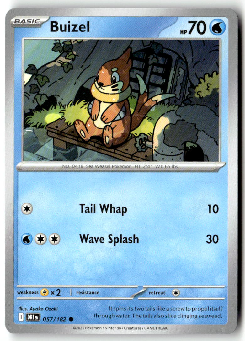 Front of Buizel 057/182 from Destined Rivals