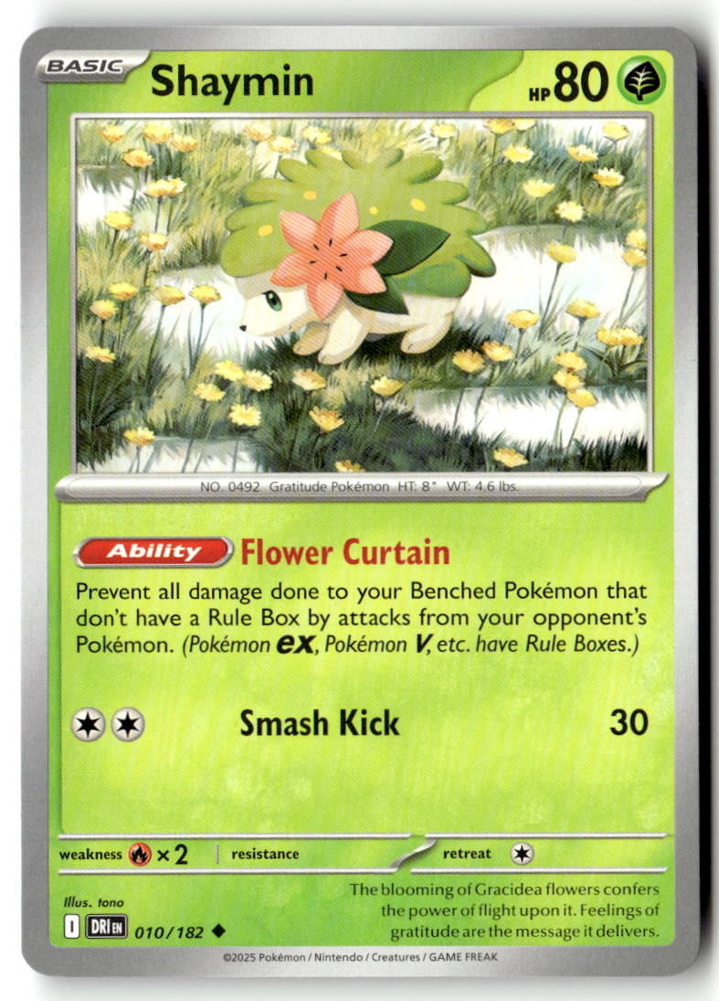 Front of Shaymin 010/182 from Destined Rivals