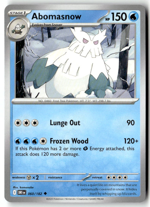 Front of Abomasnow 060/182 from Destined Rivals