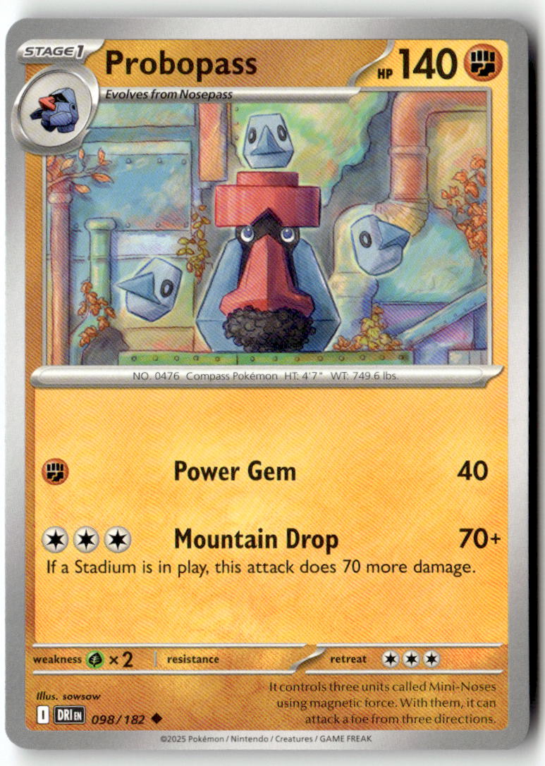 Front of Probopass 098/182 from Destined Rivals