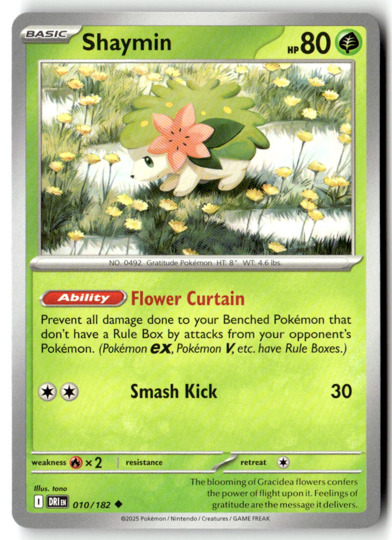 Front of Shaymin 010/182 from Destined Rivals