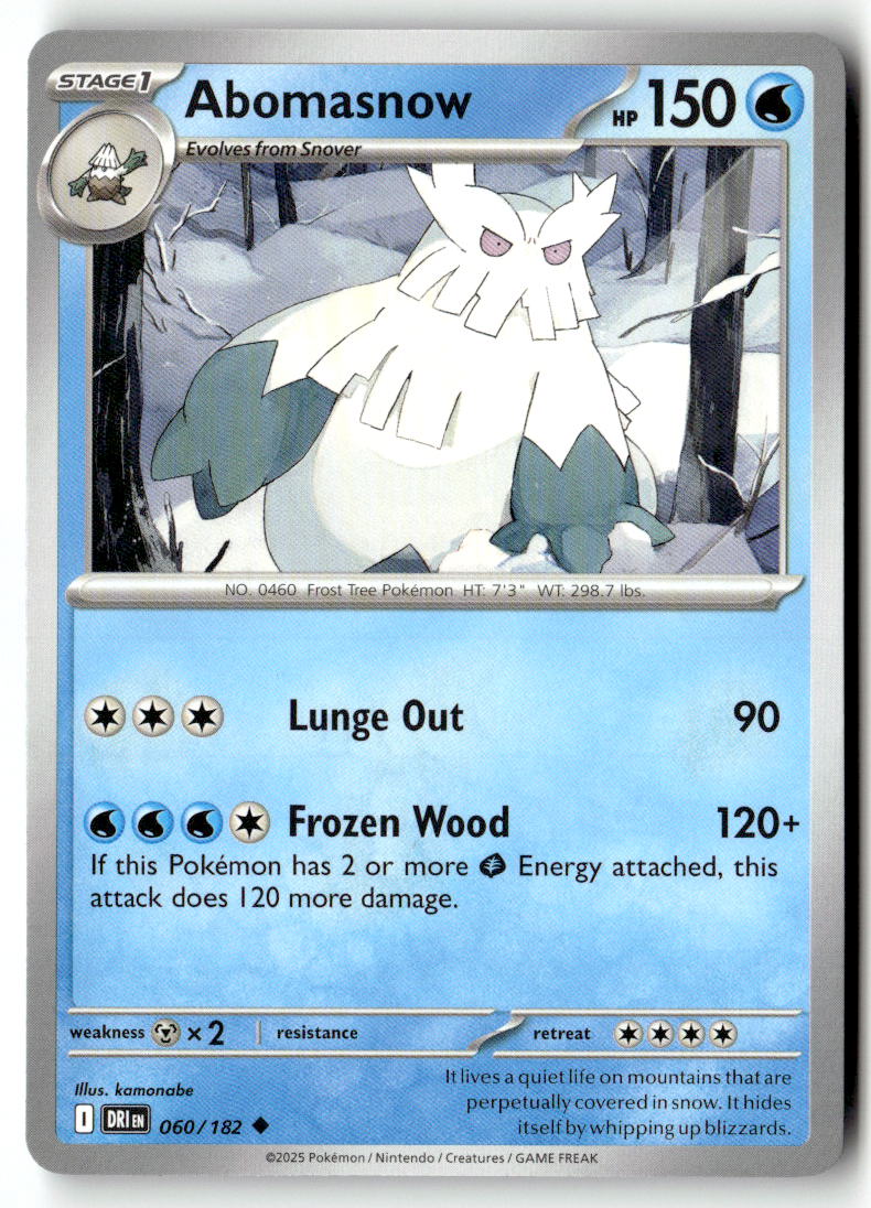 Front of Abomasnow 060/182 from Destined Rivals