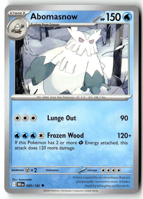 Front of Abomasnow 060/182 from Destined Rivals