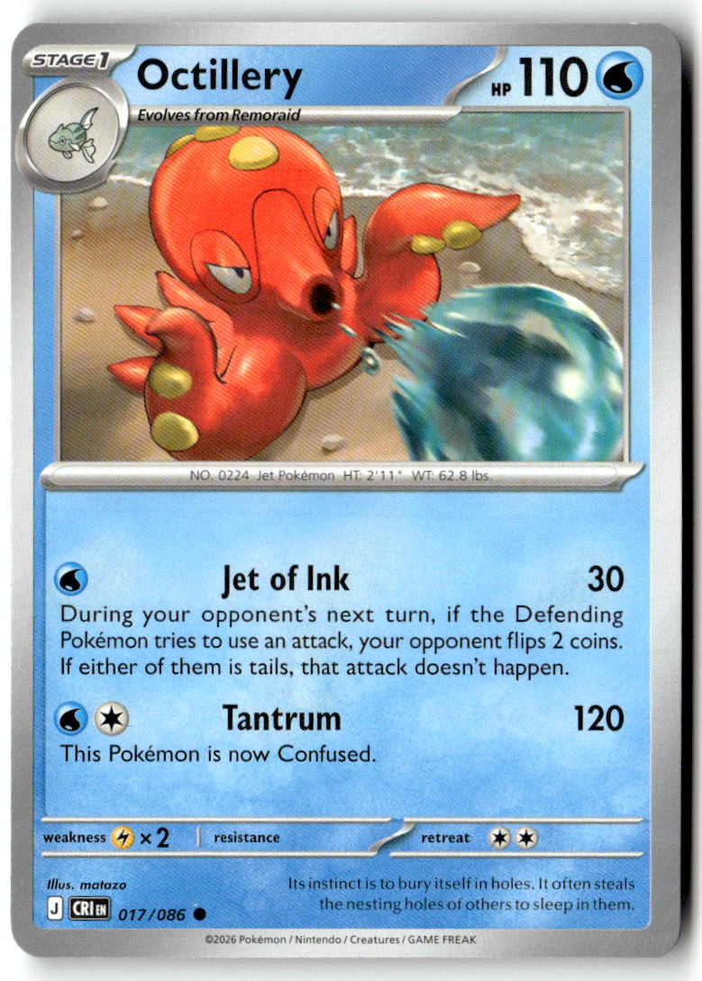 Front of Octillery 017/086 from Chaos Rising