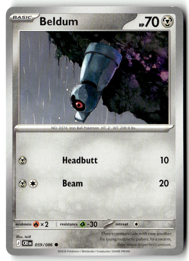 Front of Beldum 059/086 from Chaos Rising