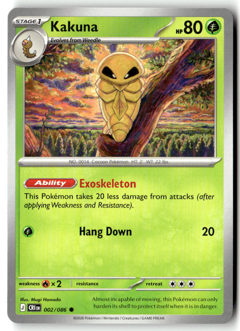 Front of Kakuna 002/086 from Chaos Rising