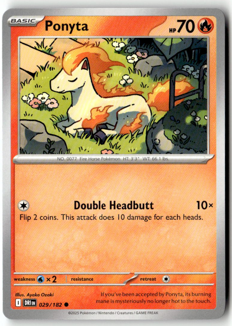 Front of Ponyta 029/182 from Destined Rivals