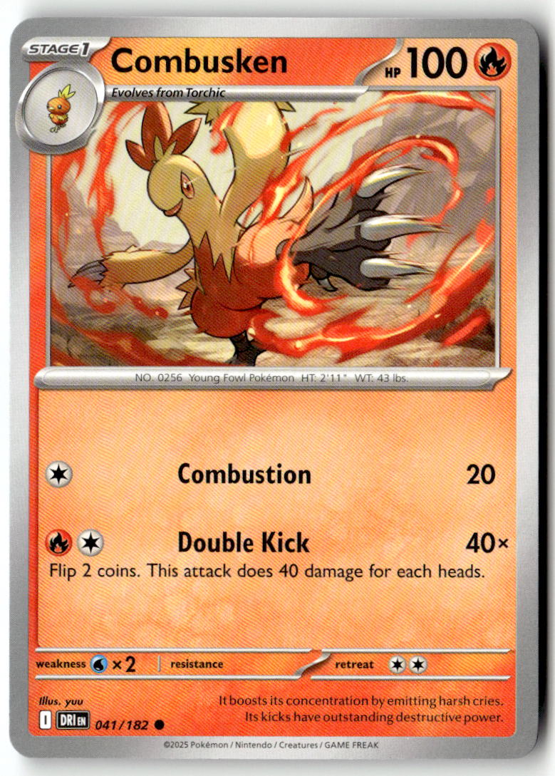 Front of Combusken 041/182 from Destined Rivals