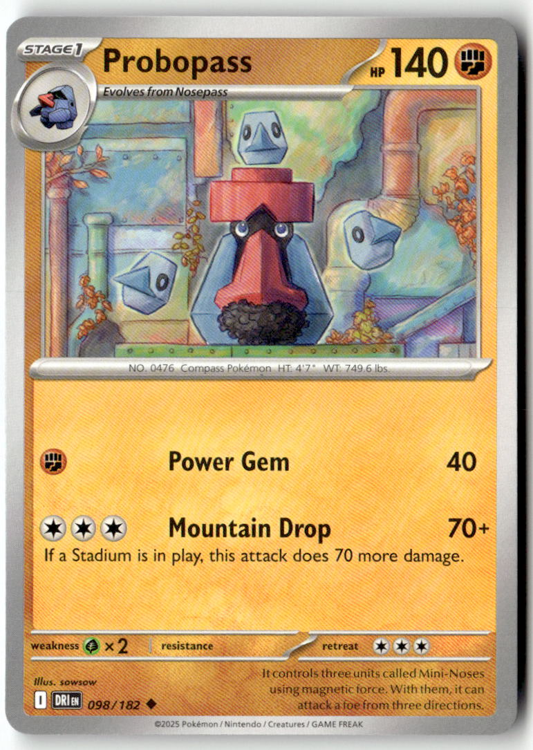 Front of Probopass 098/182 from Destined Rivals