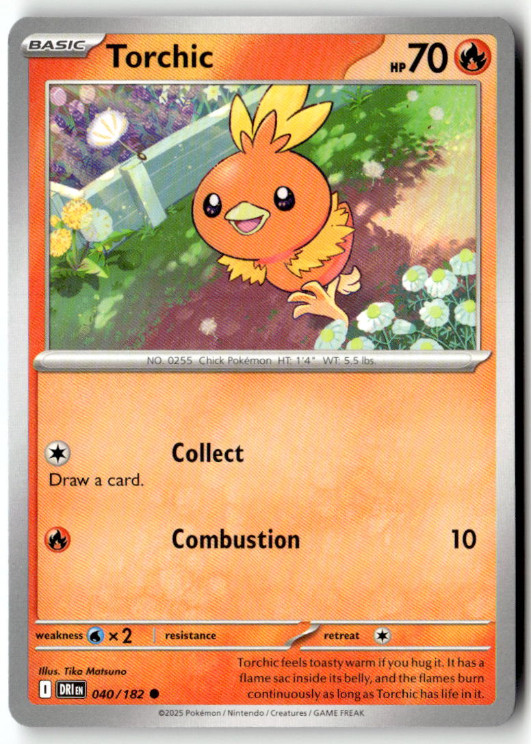 Front of Torchic 040/182 from Destined Rivals