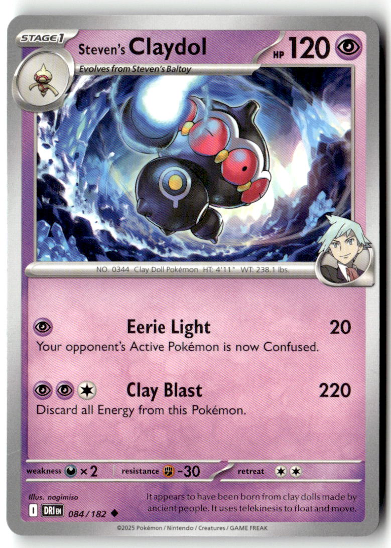 Front of Steven's Claydol 084/182 from Destined Rivals