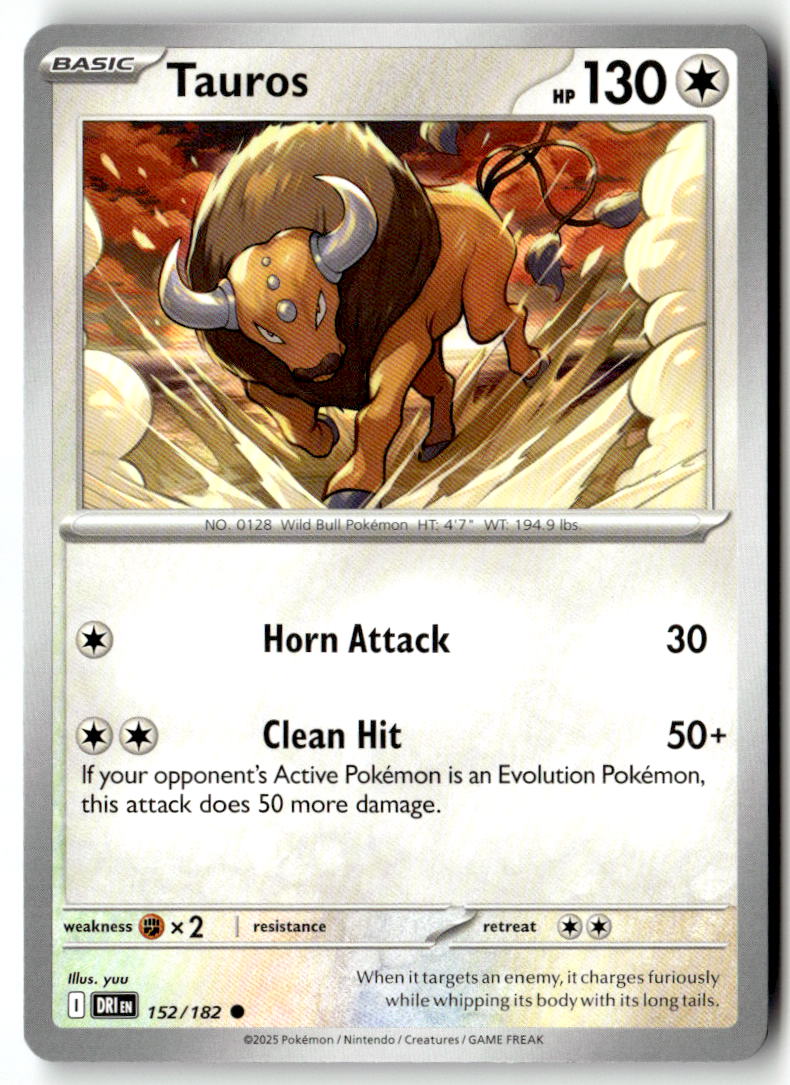 Front of Tauros 152/182 from Destined Rivals