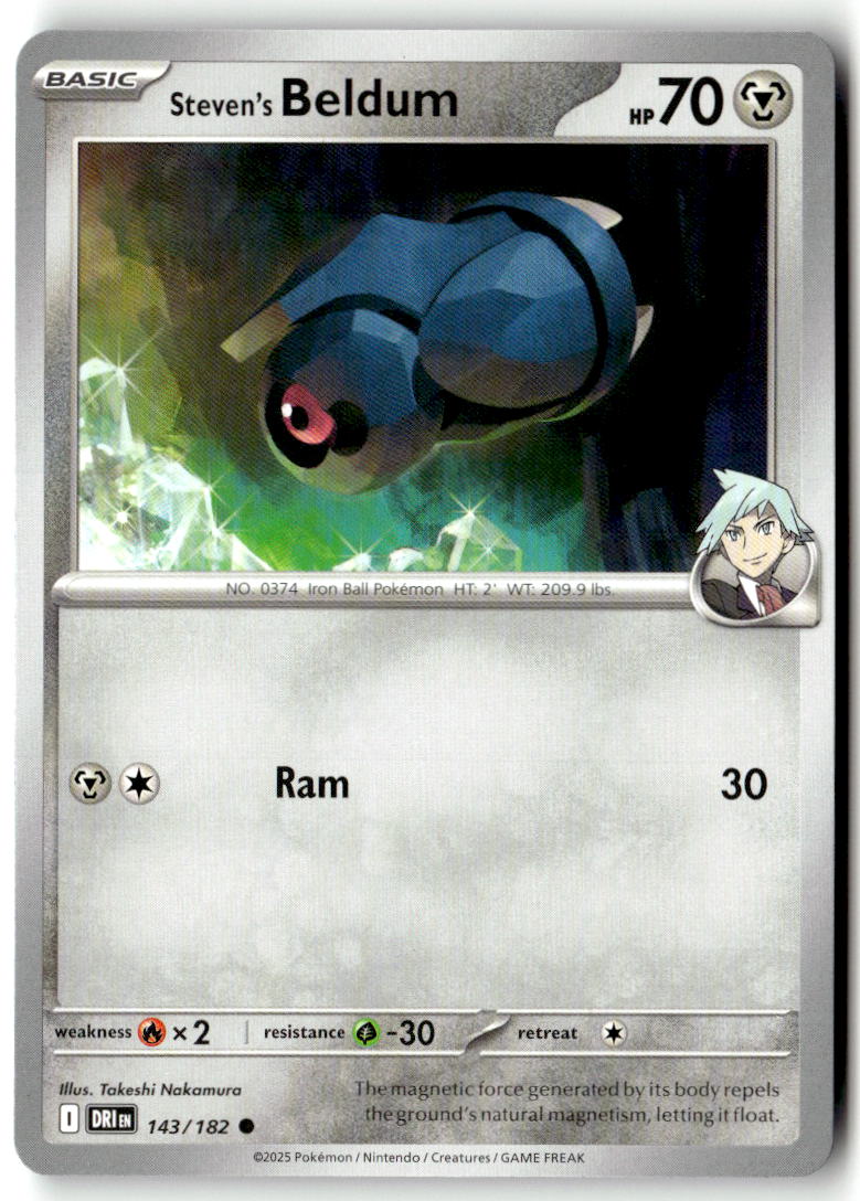 Front of Steven's Beldum 143/182 from Destined Rivals