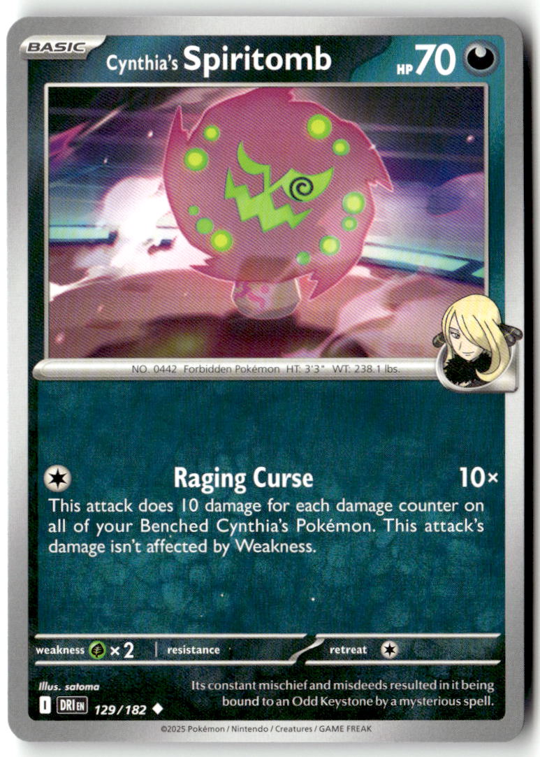 Front of Cynthia's Spiritomb 129/182 from Destined Rivals