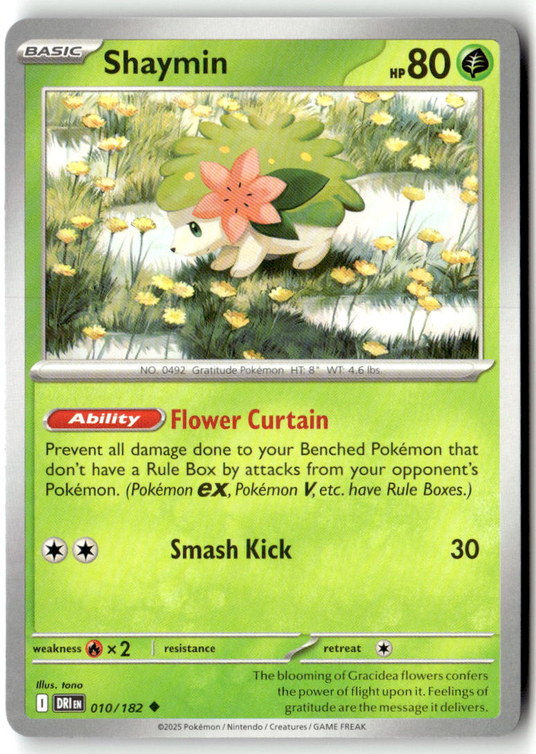 Front of Shaymin 010/182 from Destined Rivals