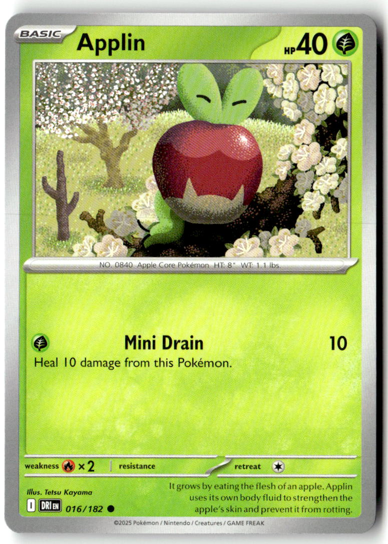 Front of Applin 016/182 from Destined Rivals