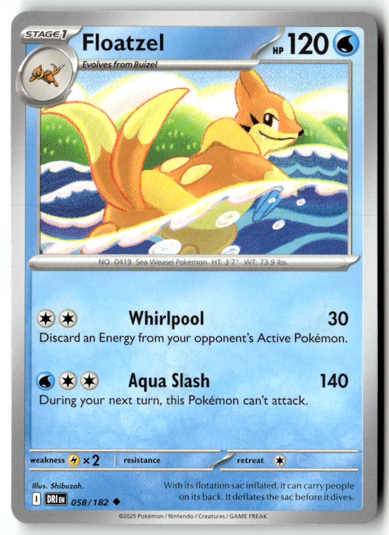 Front of Floatzel 058/182 from Destined Rivals