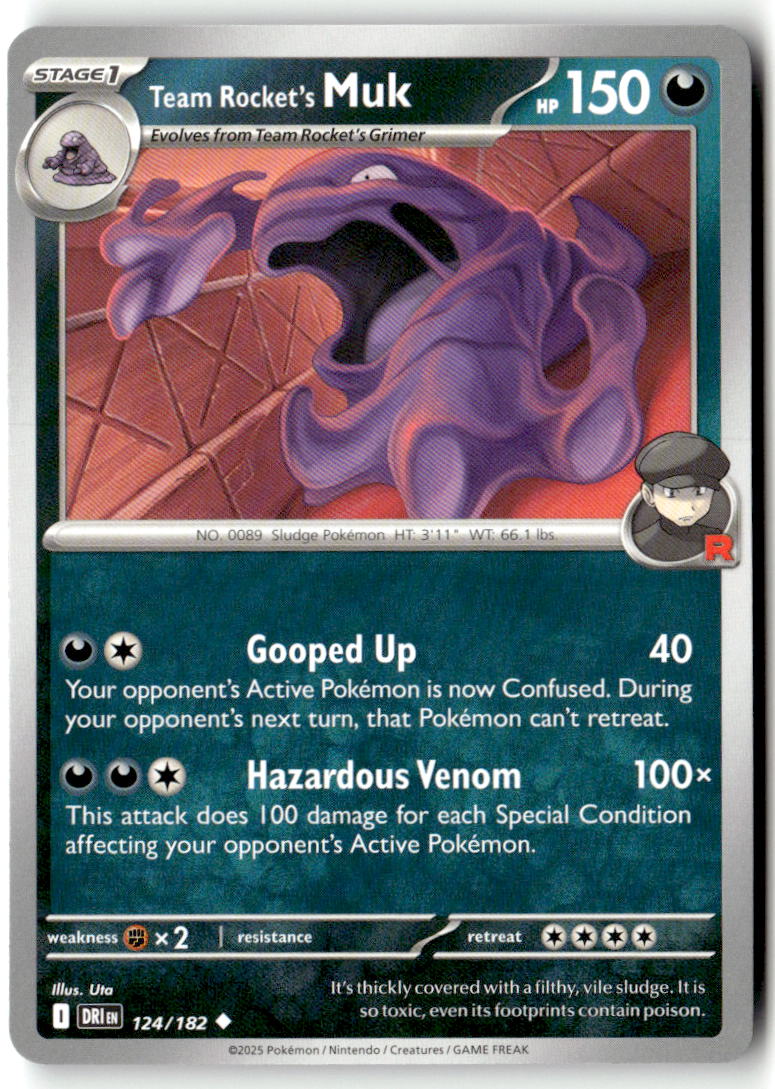 Front of Team Rocket's Muk 124/182 from Destined Rivals